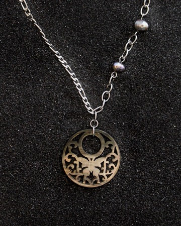 Silver Garden Butterfly Necklace