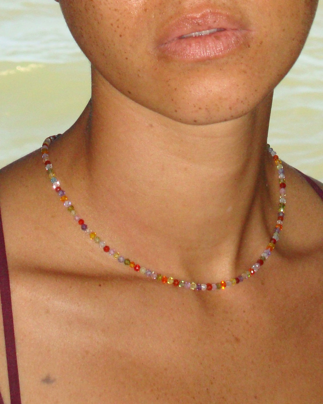 Rainbow Pure Zircon Necklace