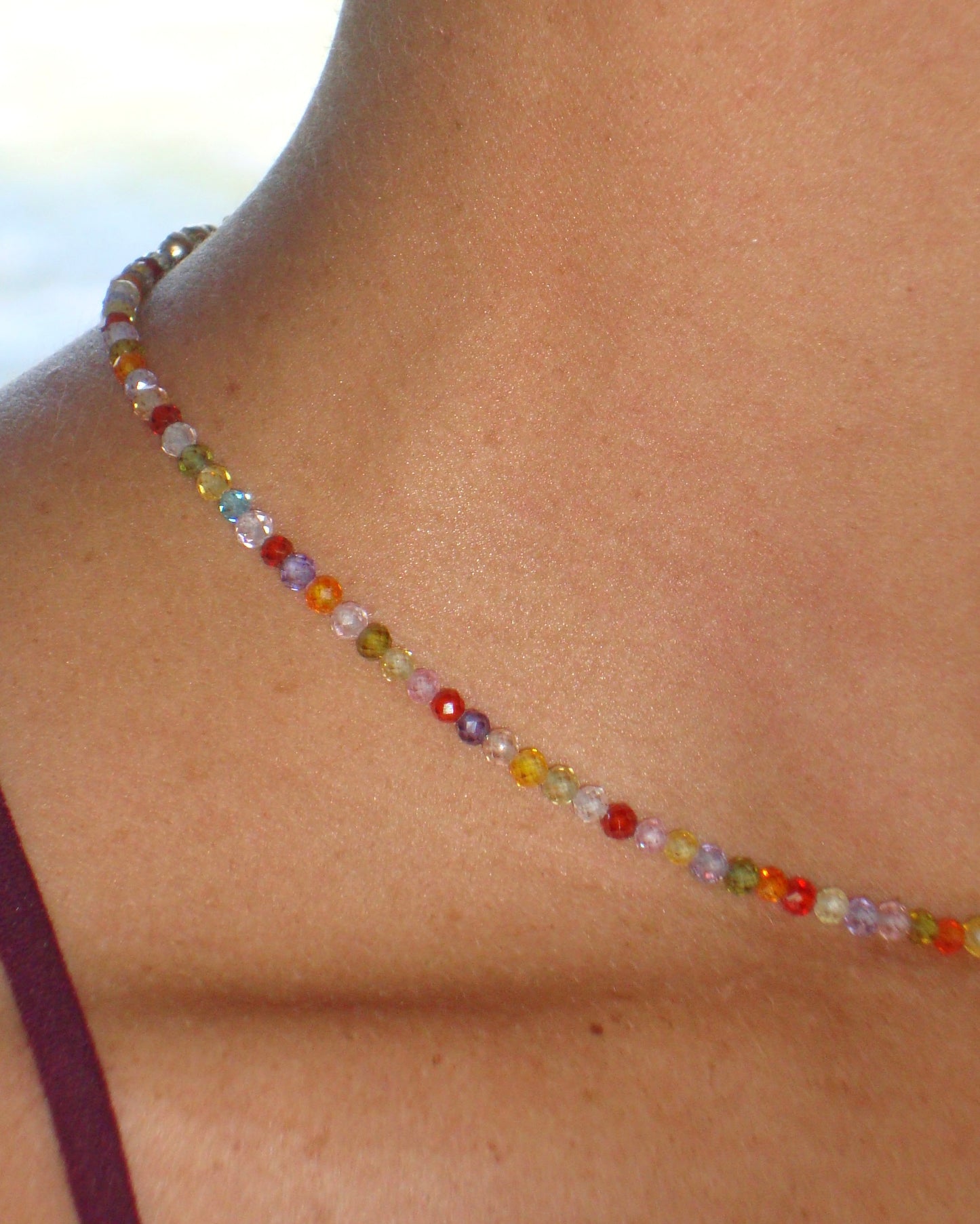 Rainbow Pure Zircon Necklace