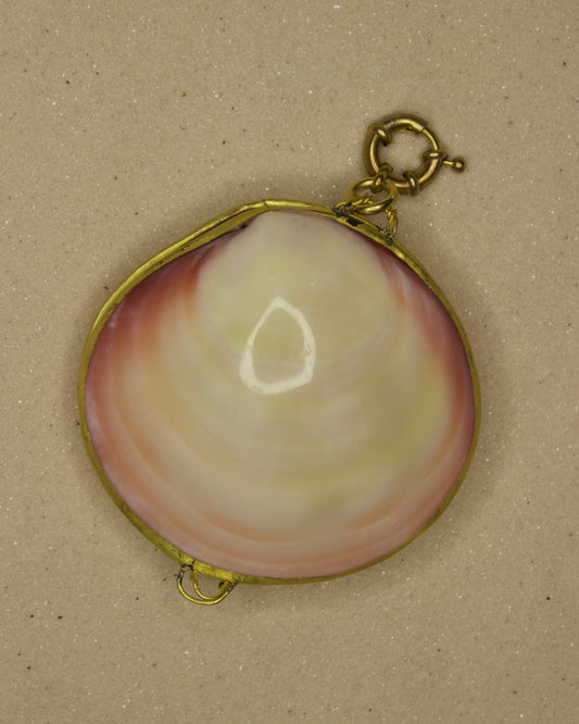 Pink Clam Seashell Case Charm